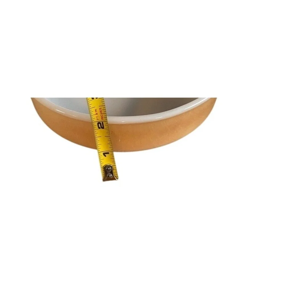 Fire King Amber Swirl Round Glass Casserole Baking Dish Vintage Kitchenware 8in‎